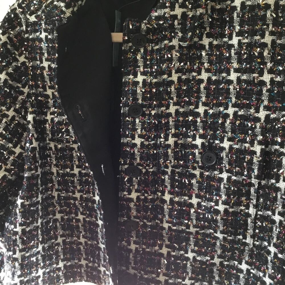 Loft Multi-Color Lurex Tweed Cropped Jacket - Picture 14 of 14